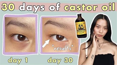 Castor Oil Eyelashes Before After