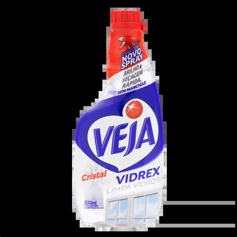 Limpa Vidro L Quido Cristal Veja Vidrex Frasco Ml Refil Panel O