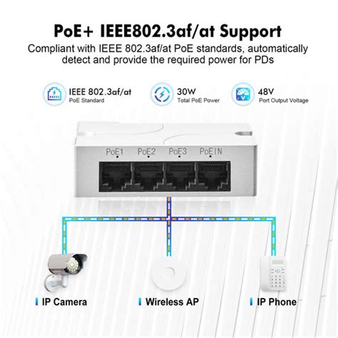 Getuscart Mokerlink Port Gigabit Poe Extender Ieee Af At Poe