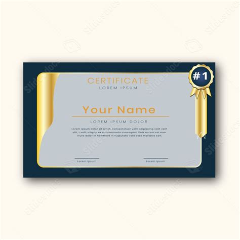 Gold Certificate Award Achievement Elegant Simple Word Template And