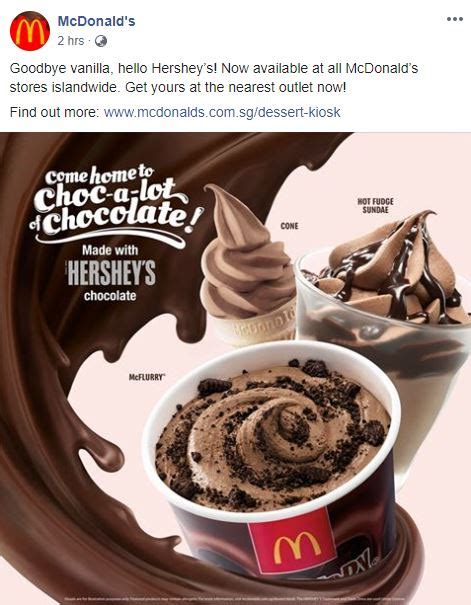 Hershey S Ice Cream Cones Sundae Mcflurry Now Available At Mcdonald