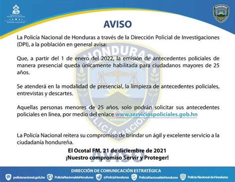 Costo De Antecedentes Policiales Honduras Image To U