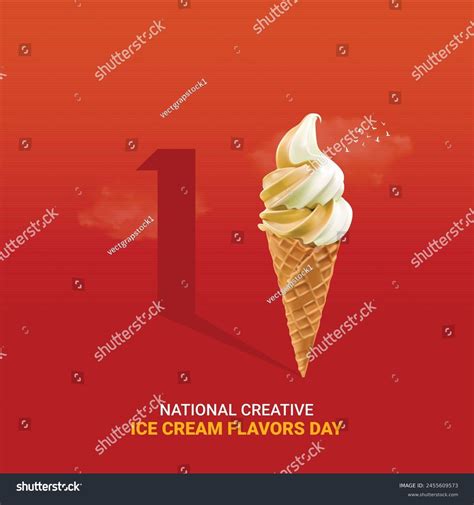 National Creative Ice Cream Flavors Day Royalty Free Stock Vector