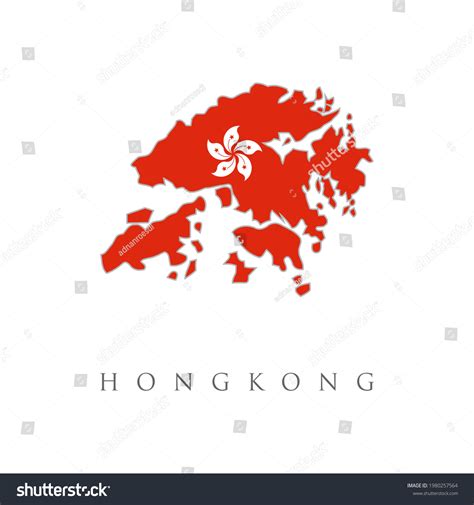 Hong Kong Outline Map Flag Vector Stock Vector (Royalty Free) 1980257564 | Shutterstock