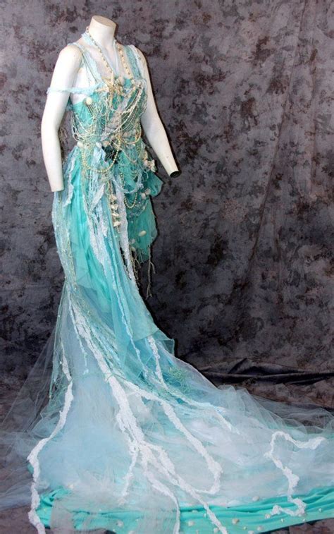 Custom Made Bohemian Fairy Mermaid Ocean Goddess Dress Gown Costumes