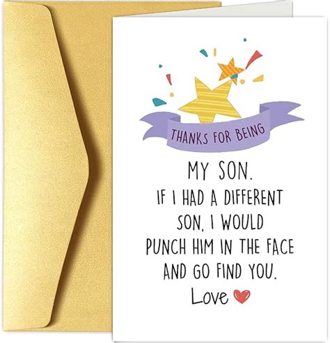 Amazon Chenive Funny Birthday Card For Son Humorous Son Birthday