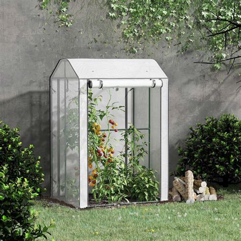 Outsunny Mini Greenhouse With Shelves Wilko