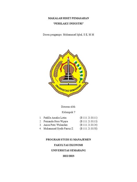 Makalah Riset Pemasaran 1 Klmpk 7 Pdf