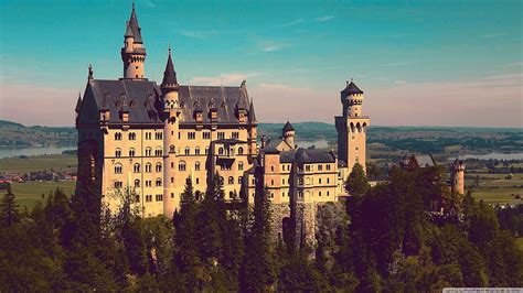 Neuschwanstein Castle From Marienbrucke Germany Castle