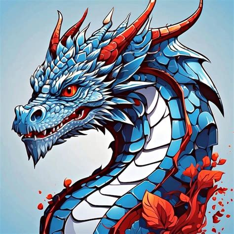 Premium Photo | Blue dragon vector