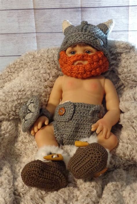 Crochet Viking Set with horns | Etsy