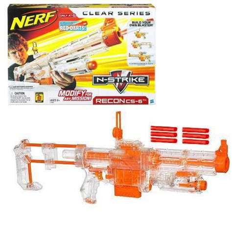 Brand Nerf N Strike Recon Cs 6 Dart Blaster Clear Rare For Sale Online Ebay