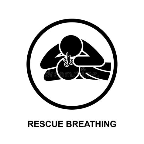 Icono De Respiración De Rescate Aislado En Fondo Blanco Ilustración del