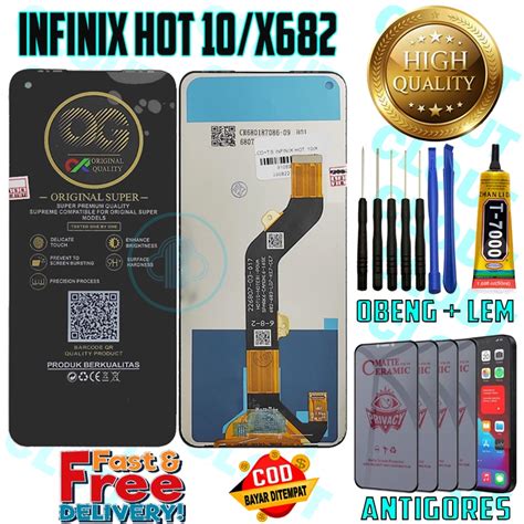 Jual LCD TOUCHSCREEN INFINIX HOT 10 X682 LAYARSENTUH ORIGINAL ORI ALL MEREK FULLSET Shopee