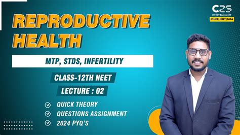 Reproductive Health Mtd Stds Infertility Bio Class Th Neeraj