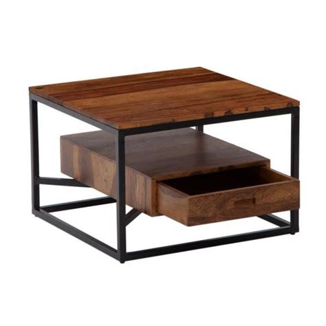 Wohnling Table Basse Carr Bois Massif X X Cm Petite Table De