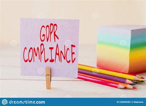 Sign Displaying Gdpr Compliance Business Overview Protection And