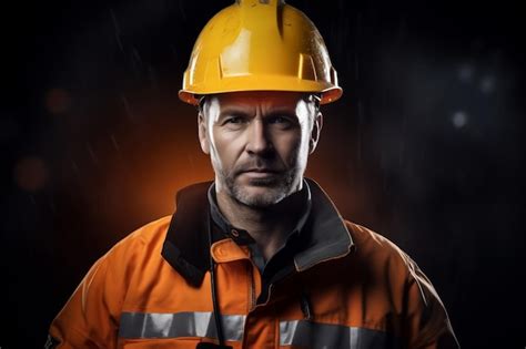 Premium Ai Image Workplace Safety Professional In Safety Gear At The