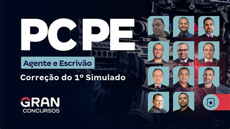 Concurso PC PE Agente e Escrivão Correção do 1º Simulado YouTube