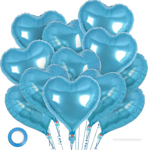 Amazon 12 Pcs Heart Balloons 18 Inch Heart Shape Foil Balloons