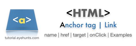 HTML A Tag Html Anchor Tag Name Link Href Target OnClick