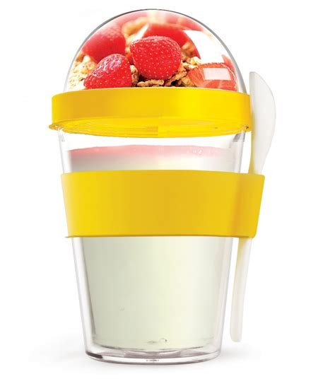 Yo2go Yellow Reusable Yogurt To Go Container Vibrant Home