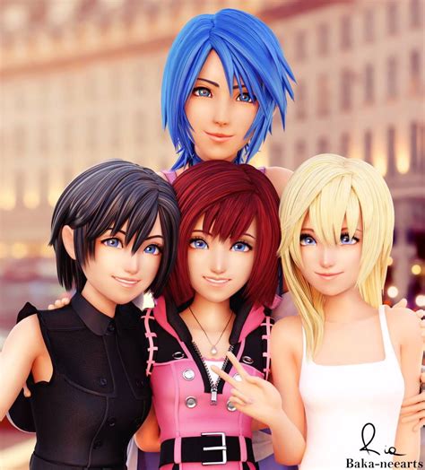 Aqua Xion Kairi And Namin Xion Kingdom Hearts Kairi Kingdom