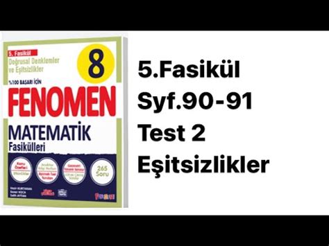 Sinif Fenomen Fas K L S Test E Ts Zl Kler Youtube