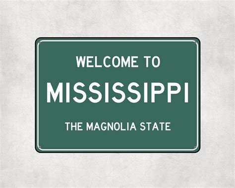 Welcome To Mississippi Sign Mississippi Metal Sign Mississippi T