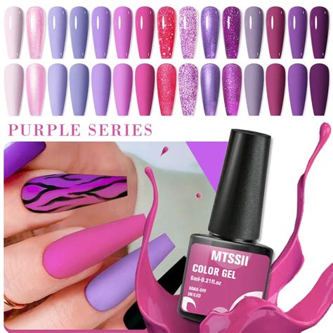 Mtssii Ml Nail Gel Polish Winter Purple Pink Red Series Color Varnish