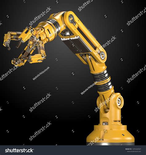 Robotic Arm Yellow Mechanical Hand Industrial Ilustraci N De Stock