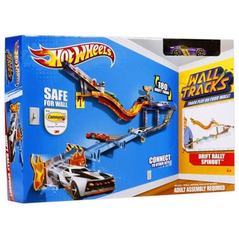 Hot Wheels Wall Tracks Függő pálya Drift Rally Spinout motorizált szett JátékNet hu