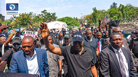 Atiku Leads Pdp Protest In Abuja March To Inec Office Youtube