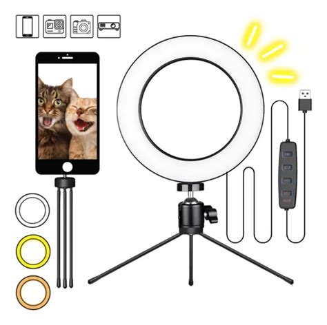 Ring Light Luz Led Iluminador Selfie Make Live Foto Trip