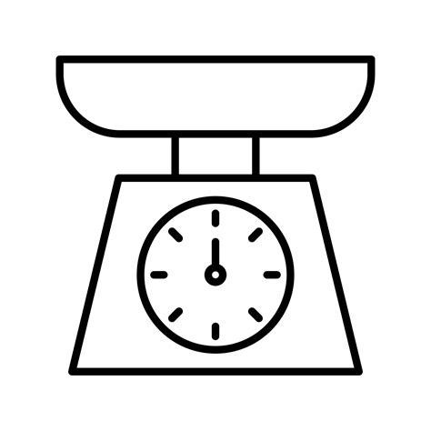 Weight Scale Line Icon Vector Art At Vecteezy