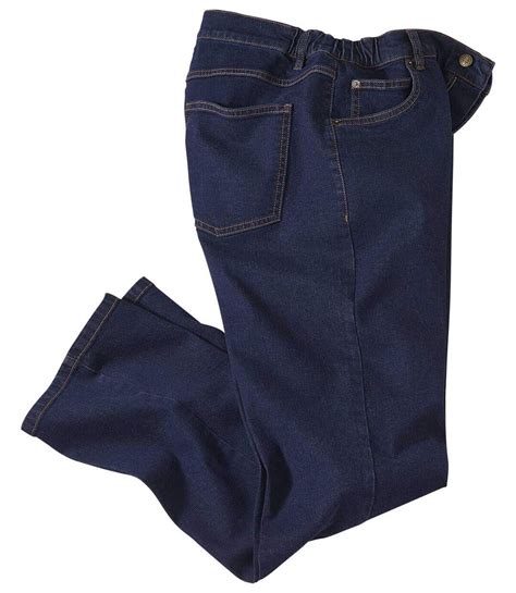 Mens Faded Blue Stretch Jeans Atlas For Men