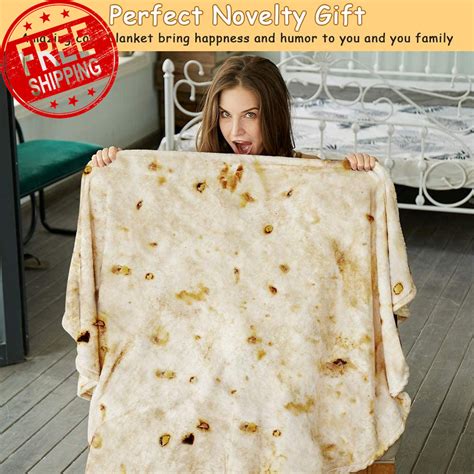 Burritos Tortilla Throw Blanket Tortilla Wrap Blanket Novelty Funny Ts Tort Ebay