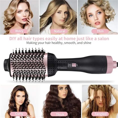 New One Step Hot Air Brush Volumizer Hot Air Comb Roller Negative Ion Straight Hair Electric