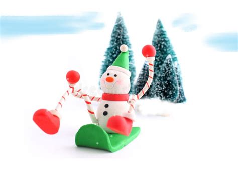 Sledding Snowman Royalty Free Stock Image Image 10926846