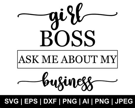 Girl Boss Ask Me About My Business Svg Girl Boss Svg Entrepreneur Svg