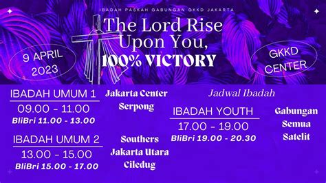 Paskah Youth Gkkd Jakarta April Pkl Wib Youtube