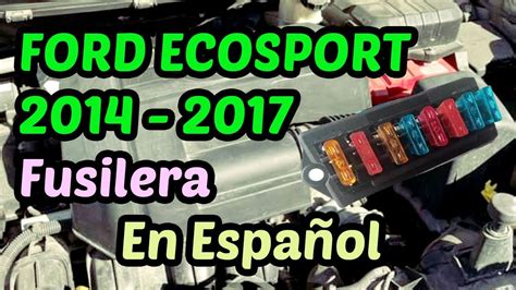 DIAGRAMA de FUSIBLES Ford Ecosport 2014 2017 En Español 2023