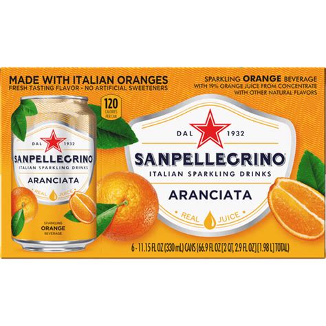 Sanpellegrino Italian Sparkling Drink Aranciata Rossa Sparkling Orange