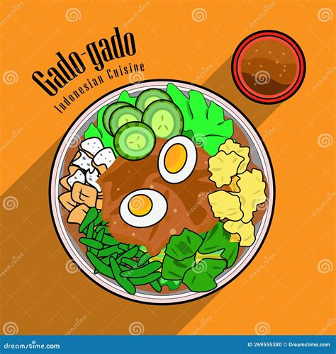 Gado Gado Indonesian Food Design Vector 240774139
