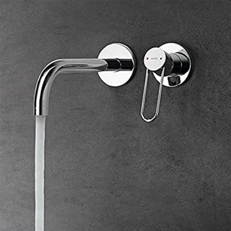 Axor Uno Chrome Concealed Single Lever Basin Mixer Tap With Spout 165mm