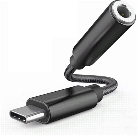 Sounix USB C Naar 3 5 Mm Jack USB C Naar Aux Adapter Zwart