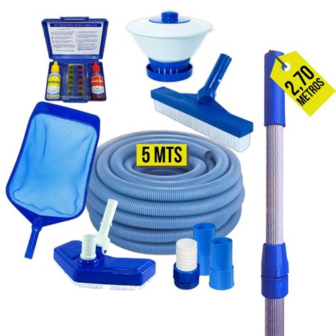 Kit De Limpeza Para Piscinas Fibra Vinil Alvenaria Cabo M