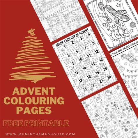 Free Colour In Advent Calendar Printables Mum In The Madhouse