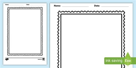 Design A Post Office Stamp Stamp Template Primary Resource