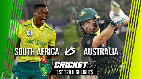 South Africa V Australia 1st T20 Highlights Cricket 19 Youtube